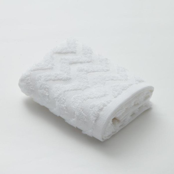 Полотенце махровое LoveLife Zig-Zag 30*60 см, цв. снежно-белый,100% хл, 360 гр/м2